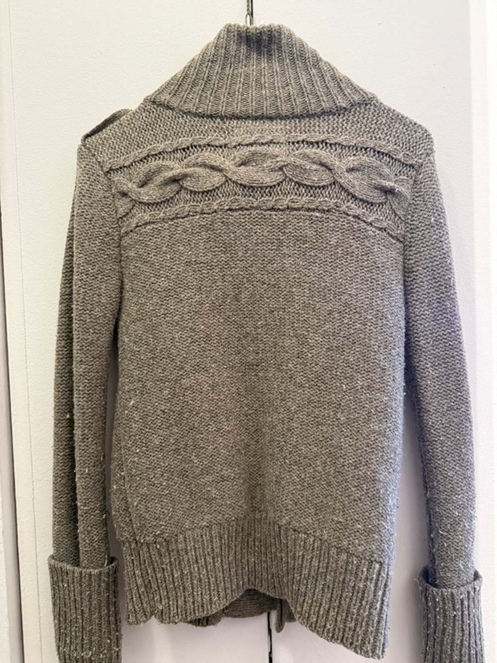 American Eagle Women Chunky Brown Cardigan Double-Breasted Toggle Button Size XS - Picture 2 of 5